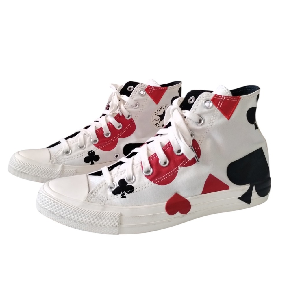 Converse Chuck Taylor‎ All-Star Hi Queen of Hearts Sneakers Mens 9 Womens 11
